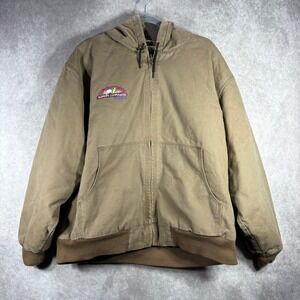 Santa Fe Jacket XL Brown Limestone Farmers Cooperative Canvas Hooded Workwear
